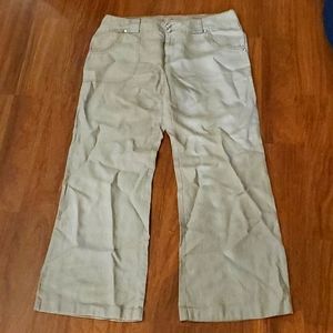 INC International Concepts Women's Linen Gray Wide Leg Pants - Size 12